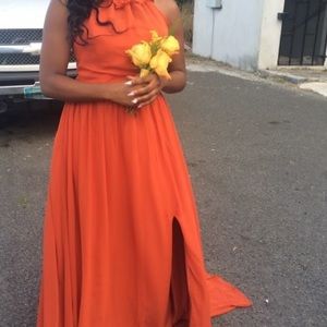 Burnt orange light weight dress